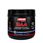 Labrada Pro Series EAA supplement, Blueberry Blast flavor, 10g EAAs, 7g BCAAs, 270mg electrolytes per serving.